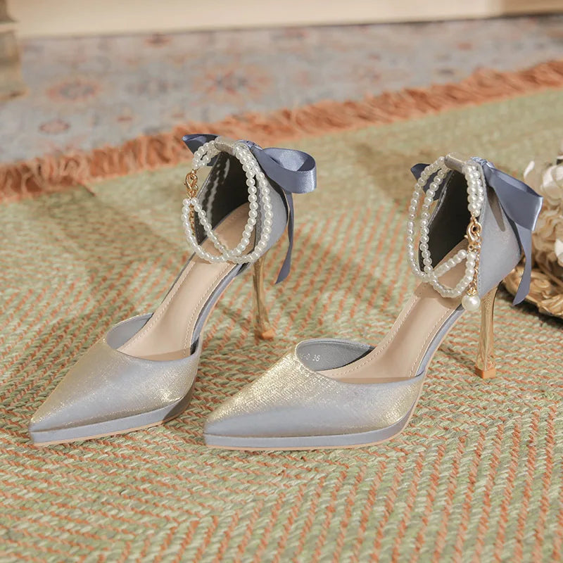 Velvet Shoes Med Square Toe Block Heels High Heeled Sandals Woman Mary Jane Espadrilles Platform Suede Medium Wedding Chunk