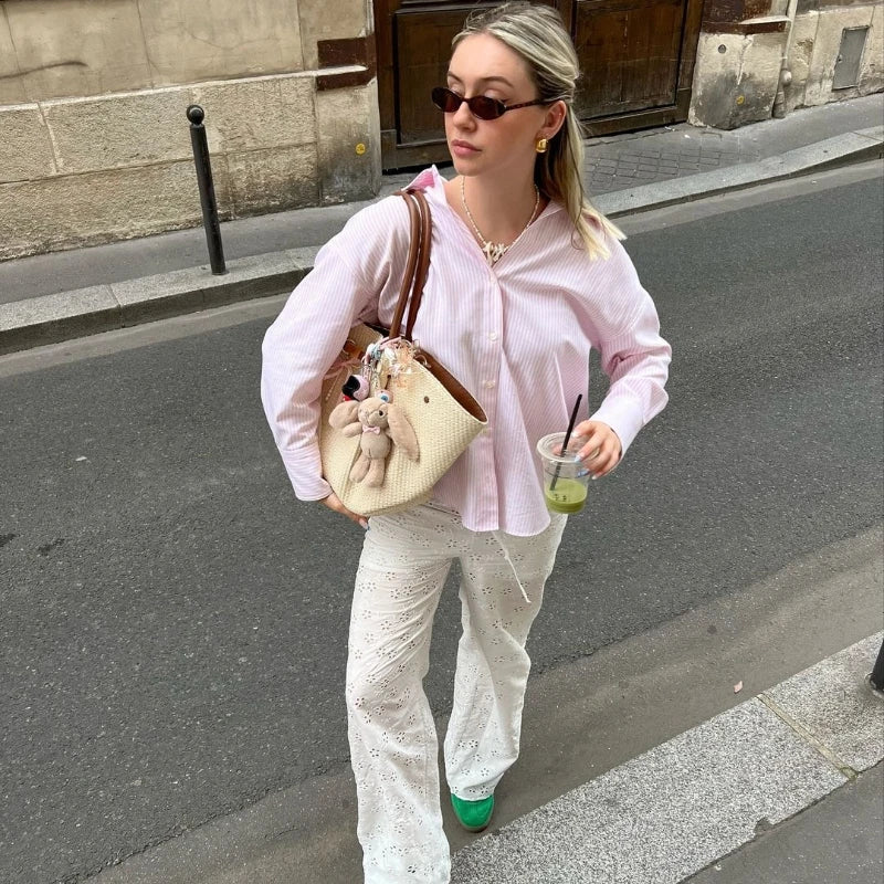 Oversized Fashion Shirt Blouse Women Summer Autumn Long Sleeve Loose Casual Shirts Tops Office Lady Streetwear Outfits