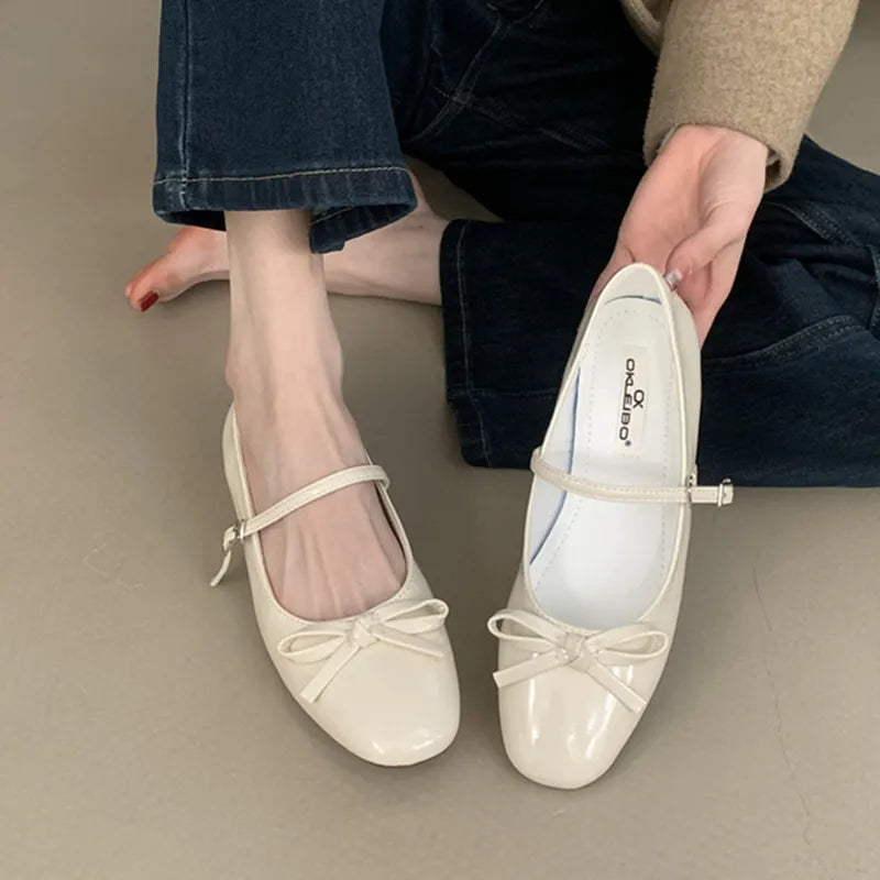 New Women Flat Shoes Fashion Shallow Ladies Casual Soft Mary Jane Shoes Outdoor Dress Flat Ballet Shoes