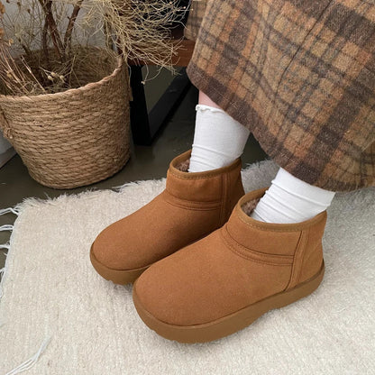 Winter Boots Lady Boots-Women Australia Female Shoes Snow Lolita Leather Shearling Fur Women's Leather Boots Winter Footwea