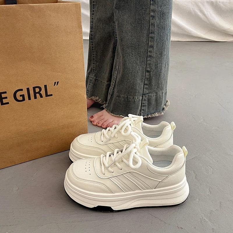 Women's Shoes Platform All-Match Casual Female Sneakers Wedge Basket Autumn Clogs New Small Sports Summer Fall Leisure