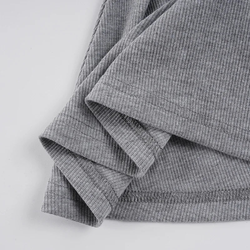 Korean Preppy Style Grey Dress Women's Patchwork Lapel Collar Button Long Sleeve Slim Fake Two-Piece Pleated Mini Dress