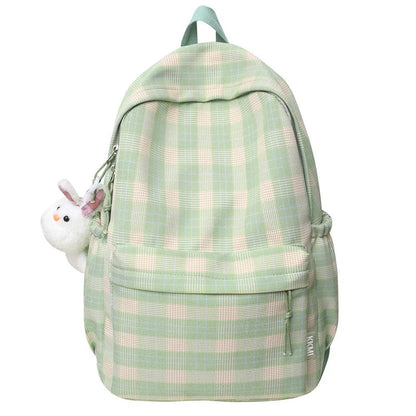 New Fashion Lady Lattice Travel School Bag Female Plaid Cute College Backpack Trendy Women Bag Girl Cool Kawaii Laptop Backpack