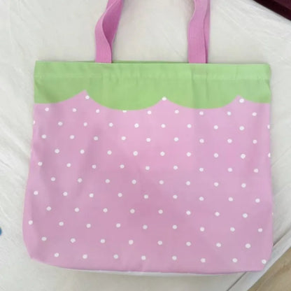 Patchwork Contrast Color Kawaii Dot Underarm Bag Sweet Y2k Aesthetic Cute Women's Handbags Casual All Match Simple Shoulder Bags