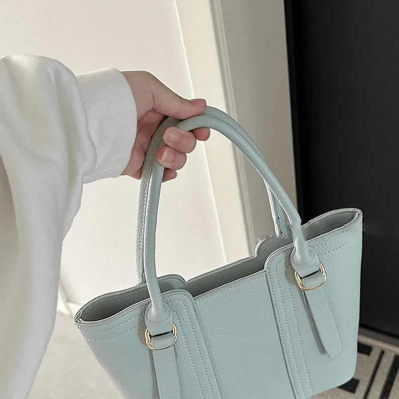 Mint Green Simple Large Capacity Shoulder Bag Women 2025 New Spring Summer Tote Bag Ladies Versatile Fashionable Handbag