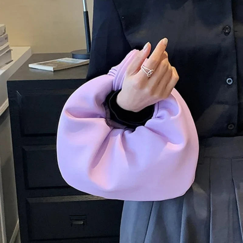 Top-Handle Bags for Women Japanese Fairy Elegant Y2k Aesthetic Handbags Sweet Fashion Office Lady Chic All Match Solid Clutches