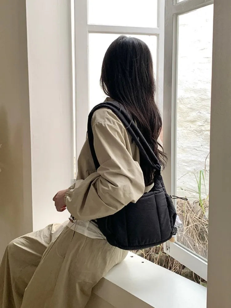 Fashion Casual Cloud Crossbody Bag Women Autumn Winter New Korean Cotton Clothing Bag Shoulder Bags Simple Trend Handbags