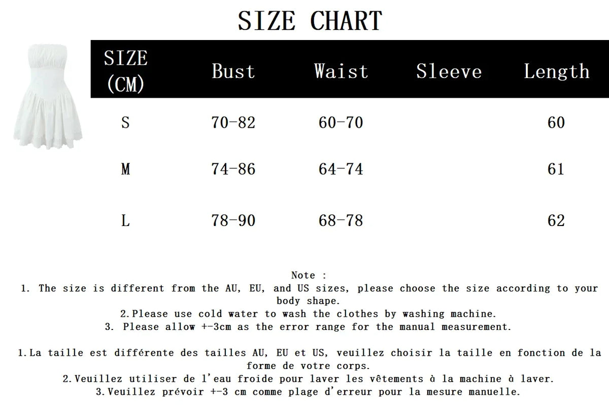 Lace Trim Patchwork White Dresses For Women New Strapless Sleeveless Tiered Mini Dress Summer Sweet Fashion Sexy A-line Vestidos