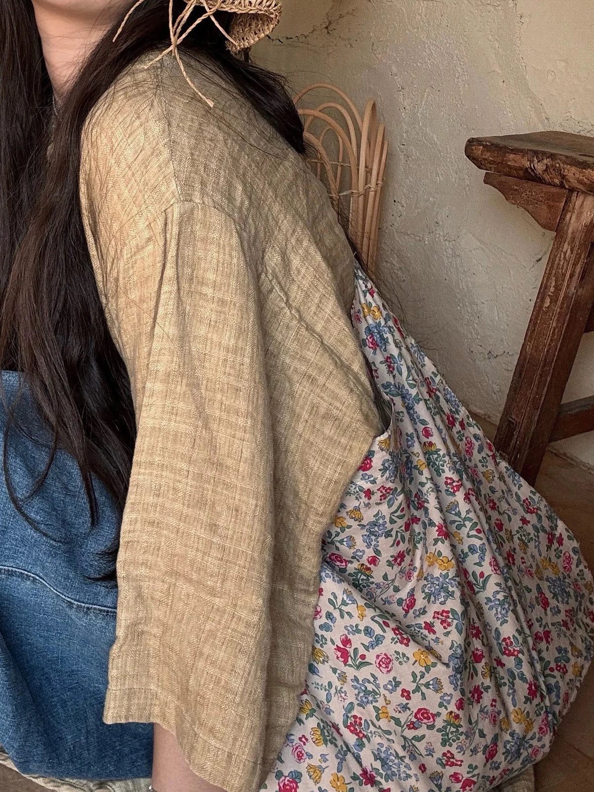 Niche Floral Single Shoulder Crossbody Women's Bag