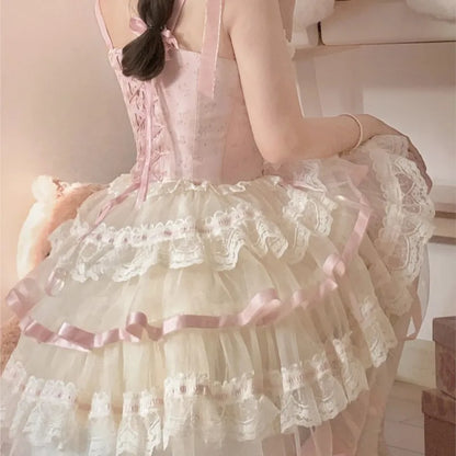 Silk Satin Short Suspender Skirt Ballet Style Adult Ceremony Birthday