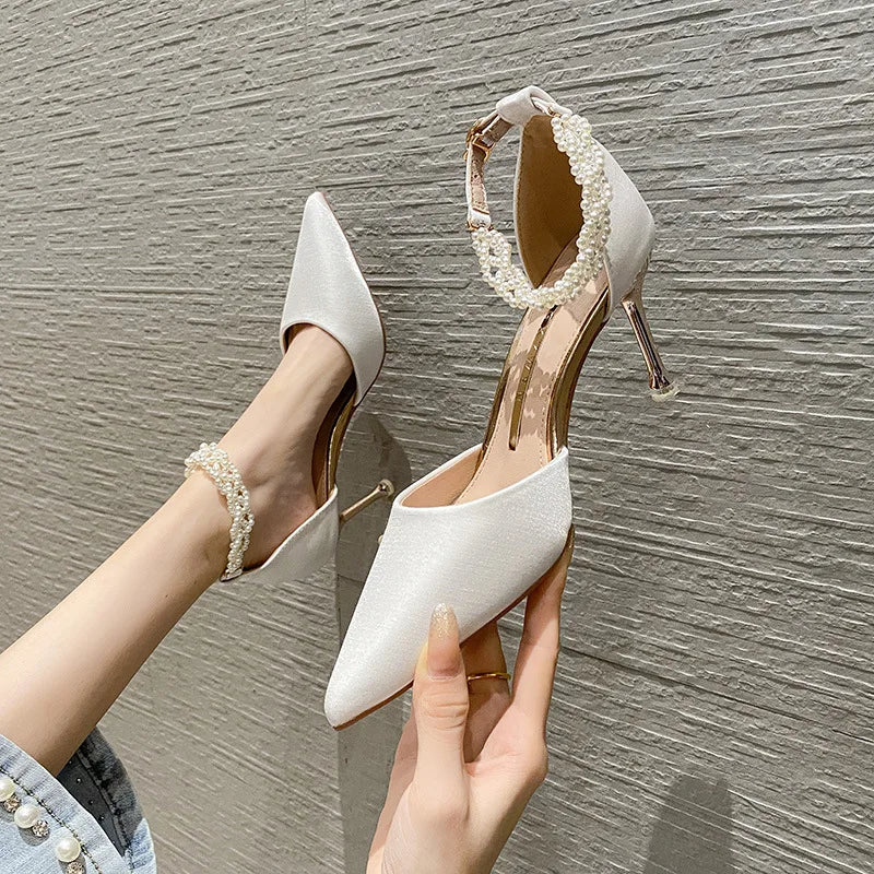 Velvet Shoes Med Square Toe Block Heels High Heeled Sandals Woman Mary Jane Espadrilles Platform Suede Medium Wedding Chunk