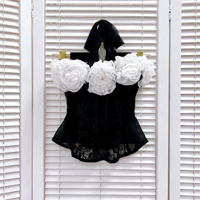 Fashion Jacquard Ruffled Tank Tops for Women Sexy Short Slim Sleeveless Tops Female Summer New Clothing Y3967