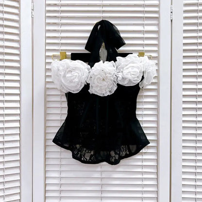 Fashion Jacquard Ruffled Tank Tops for Women Sexy Short Slim Sleeveless Tops Female Summer New Clothing Y3967