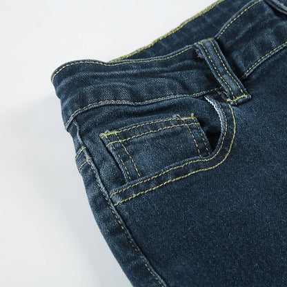 Y2K Rose Embroidered Trumpet Jeans Women Fashion Aesthetic Slim Flare Pants Vintage Blue 2000s Denim Trousers Spring
