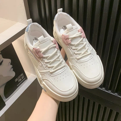 Women's Autumn Sneakers Woman Platform Sport Shoes Female Flat Casual Shoes Breathable Lace Up Tennis Vulcanized Shoes
