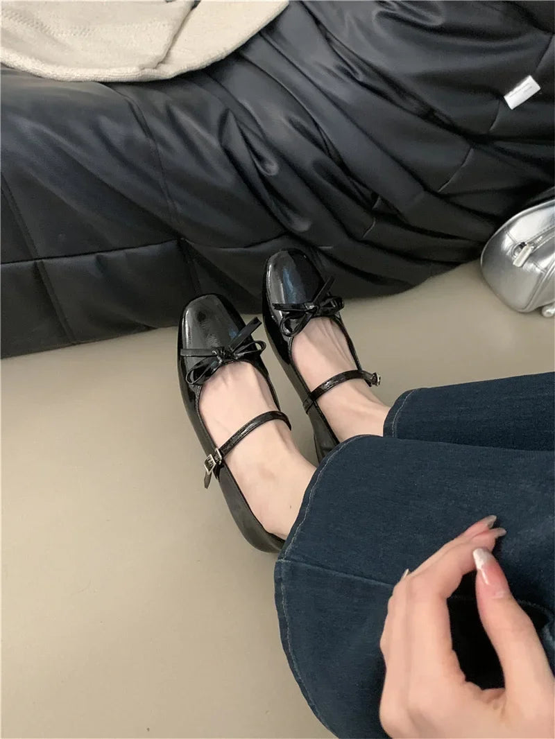 New Women Flat Shoes Fashion Shallow Ladies Casual Soft Mary Jane Shoes Outdoor Dress Flat Ballet Shoes