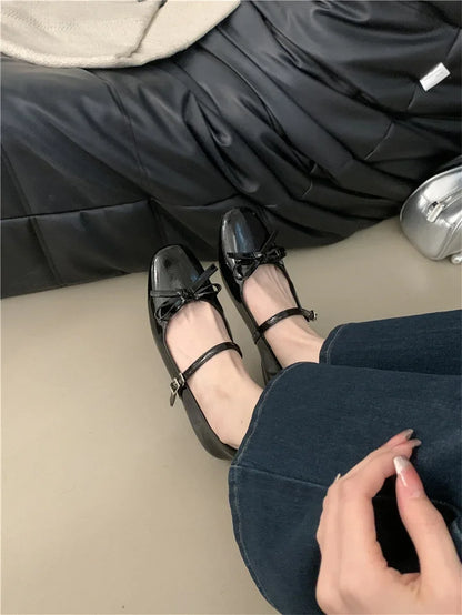 New Women Flat Shoes Fashion Shallow Ladies Casual Soft Mary Jane Shoes Outdoor Dress Flat Ballet Shoes