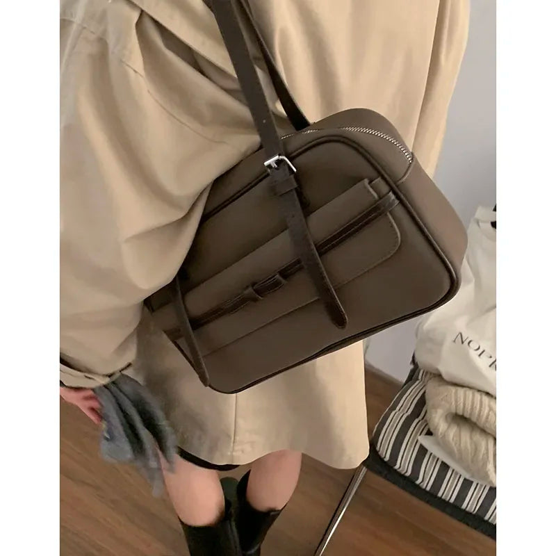 Korean Niche Underarm Bag for Women Autumn Winter New Retro Handbag Large Capacity Commuting Bags