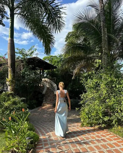 Boho Inspired maxi dress blue Ruffled chiffon straps velvet bow sexy party dresses new blackess summer dress elegant female