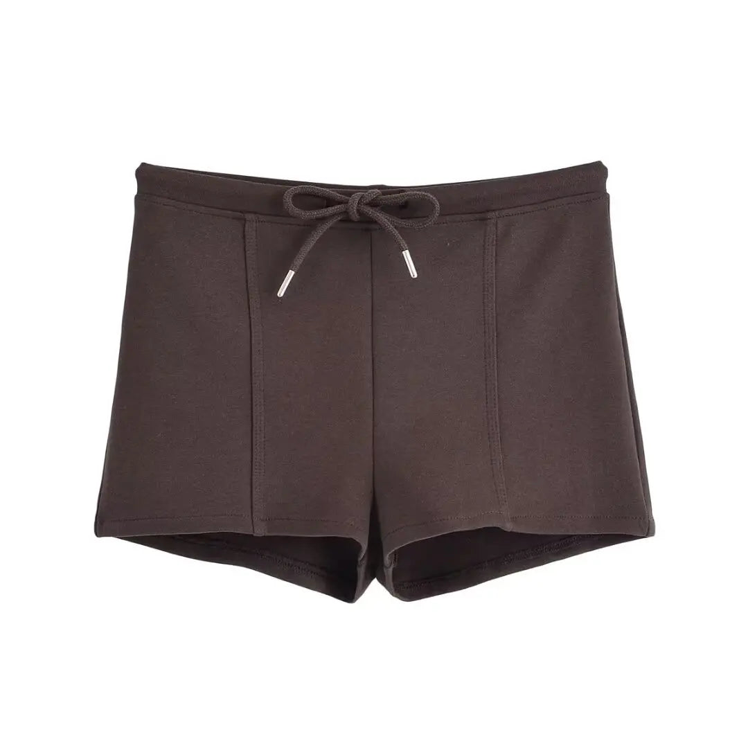 Sexy Fashion Women's Suit Solid Color Backless Zipper Suspender Top Straight Shorts New Summer Beach Party Holiday Suit