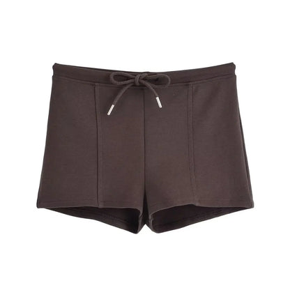 Sexy Fashion Women's Suit Solid Color Backless Zipper Suspender Top Straight Shorts New Summer Beach Party Holiday Suit