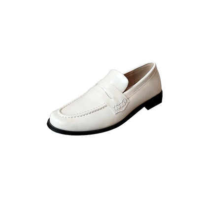 Simple Flats for Women Slip On Round Toe Loafers Genuine Leather Casual Flat Shoes Spring Autumn Loafers Basic Style Footwear
