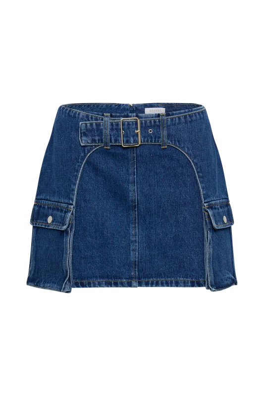 Classic Denim Shirt Slim Skirt Woman's Set Vintage One Shoulder Lace Up Tops A-lined High Waist Skirts Sets Female Chic Street