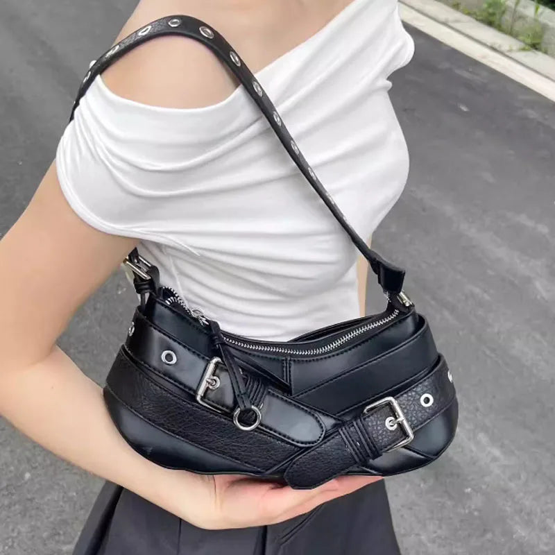 Retro Women Handbag PU Leather Shoulder Totes Underarm Vintage Top Handle Bag Female Small Women Bag
