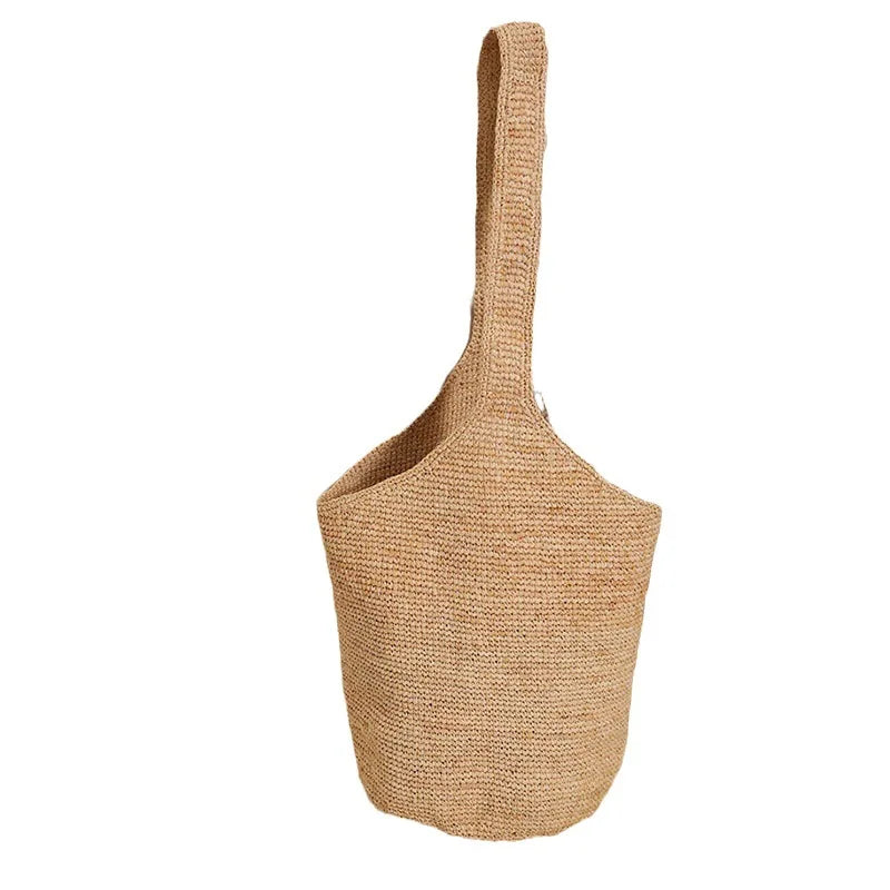 Lafite Grass Large Capacity Shoulder New Water Bucket Straw Woven Holiday Style Beach Versatile Women's Bag