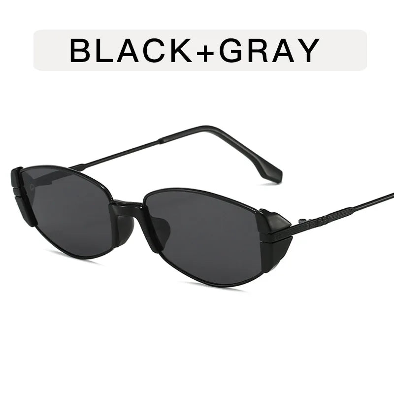 Trendy Small Square Women's Sunglasses Metal Frame Sun Glasses Vintage Shades UV400 Eyewear Narrow Eyeglasses Driver Goggle