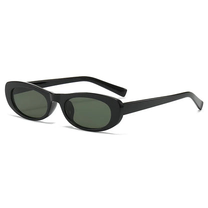 Fashion Cat Eye Sunglasses Women's Luxury Brand Small Oval Black Sun Glasses Women Goggle Trends Rectangle Eyewear UV