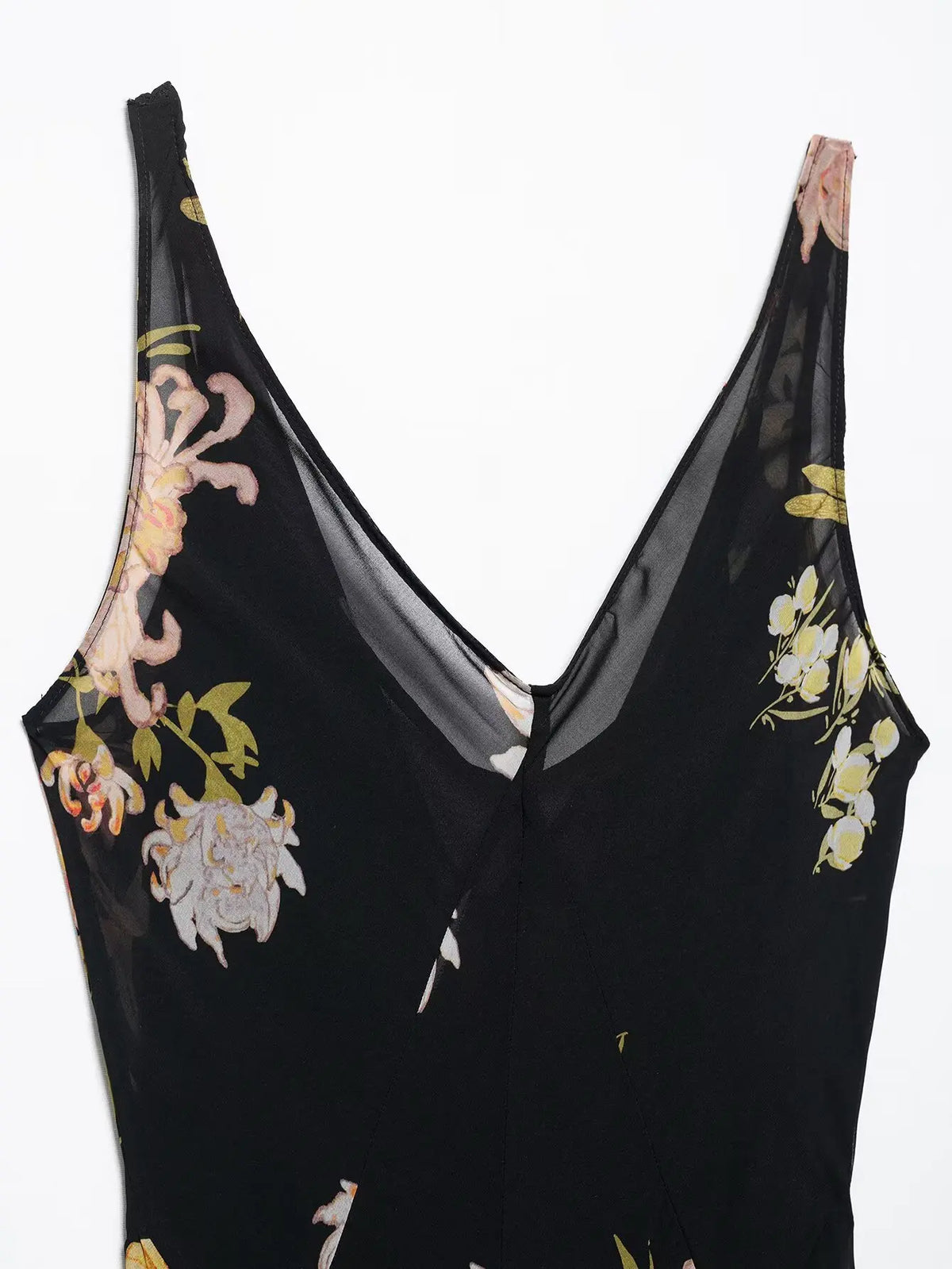 Women's Summer V-Neck Sleeveless Midi Dress Female Sexy Printed Pleated Decoration Sling Waist Evening Party Dress