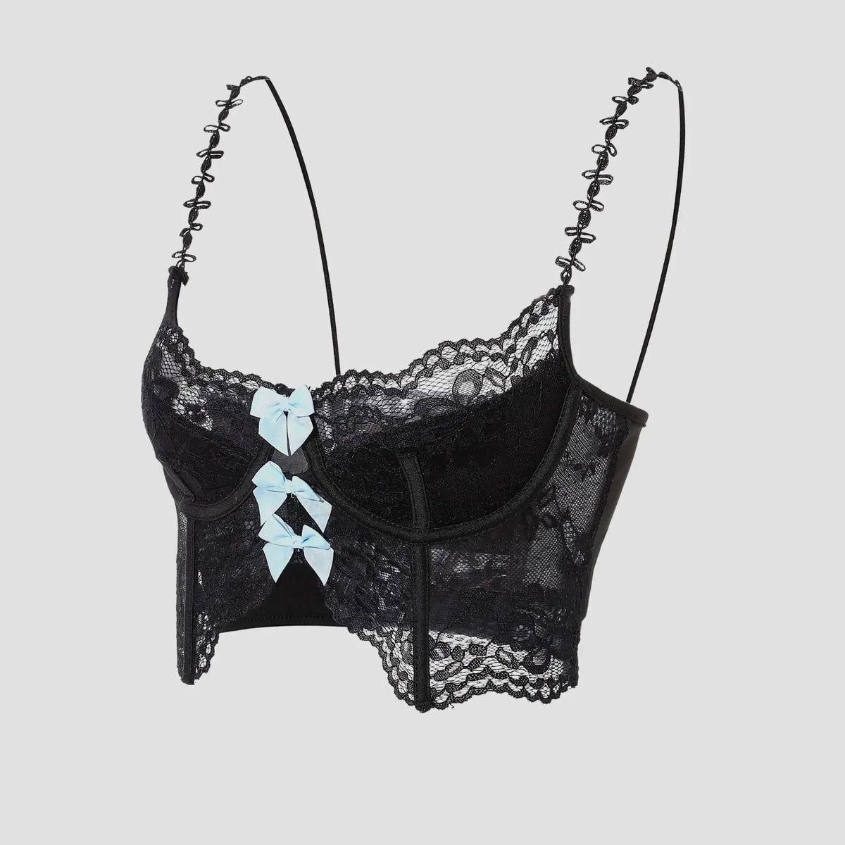 Spice Girls sexy wind new lace ins style sweet and spicy sexy collision bow fishbone small suspenders
