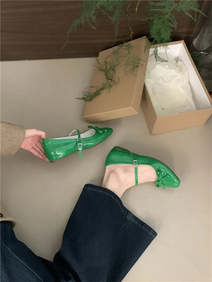 New Women Flat Shoes Fashion Shallow Ladies Casual Soft Mary Jane Shoes Outdoor Dress Flat Ballet Shoes
