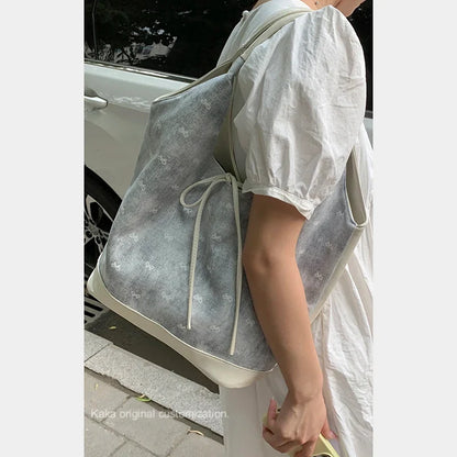 Korean Niche Design Tote Bags for Women Fashion Canvas Shoulder Versatile Underarm Bag