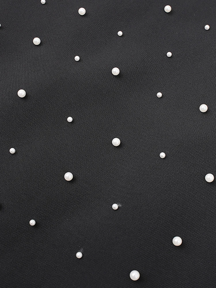 Strapless Beaded Scatter Embellished A Line Mini Dress