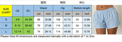 Women's Y2K Plaid Print Wide Leg Button Elastic Low Waist Loose Side Split Shorts with Pockets Summer Streetwear