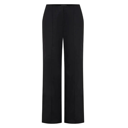 Casual Single Breasted Pants Sets Women Solid Strapless Top High Waist Wide Leg Pant 2025 Spring Summer Lady High Street Outfits