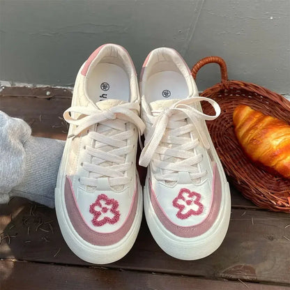 Women's Shoes Kawaii Canvas Cute Female Footwear Round Toe Original Urban With Young On Sale Daily Routine Luxury Trends