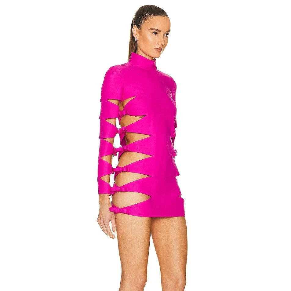 Strapless Bandage Cutout Mini Dress