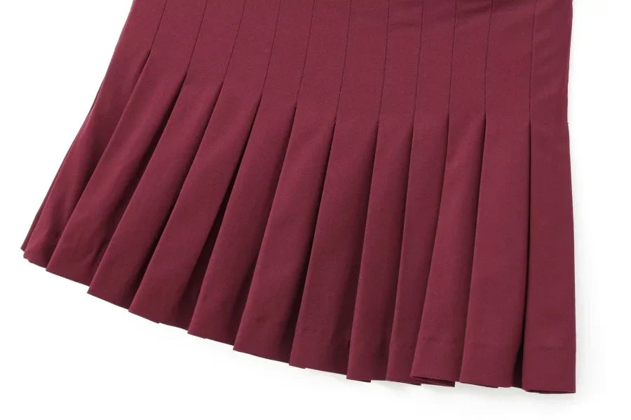 Autumn and winter new TRAF women's wide pleated temperament elegant casual mini short culottes 3152544