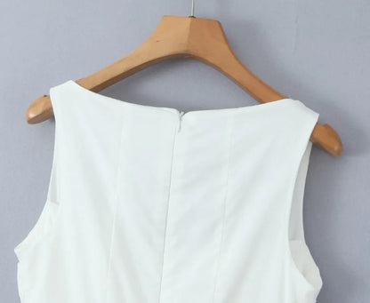 red party dress square neck sleeveless pleated summer dresses new cotton mini sexy women dresses