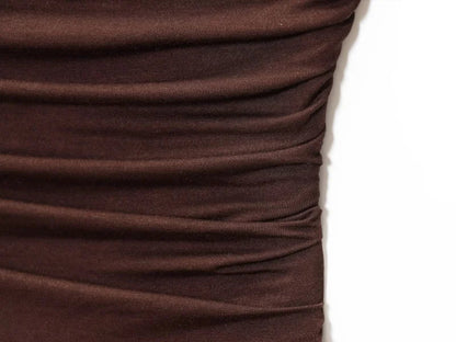 2025 traf women's new dress elegant sexy off-shoulder fashion pleats details slimming strapless dress