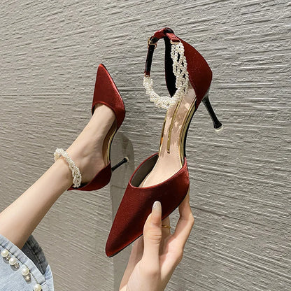 Velvet Shoes Med Square Toe Block Heels High Heeled Sandals Woman Mary Jane Espadrilles Platform Suede Medium Wedding Chunk
