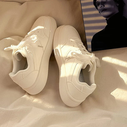 Round Toe Casual Woman Shoe Wedge Basket 2024 All-Match Autumn Clogs Platform Sports Small New Fall Creepers Leisure Women Shoes