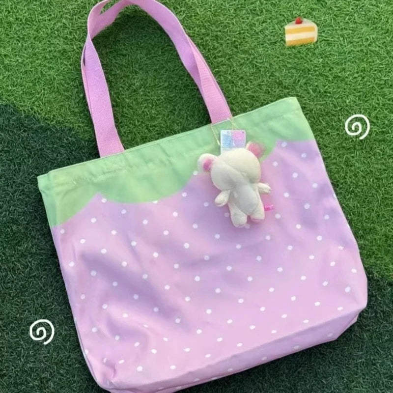 Patchwork Contrast Color Kawaii Dot Underarm Bag Sweet Y2k Aesthetic Cute Women's Handbags Casual All Match Simple Shoulder Bags