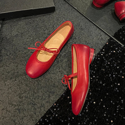 Woman Ballet Flats Basic Style Round Toe Ballet Shoes Spring Autumn Korea Style Simple Shoes Slip On Woman Soft Flats