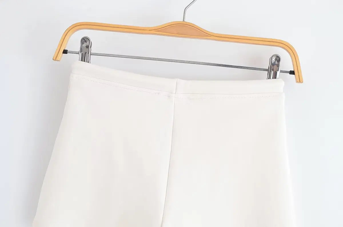 Sexy Fashion Women's Suit Solid Color Backless Zipper Suspender Top Straight Shorts New Summer Beach Party Holiday Suit