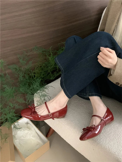 New Women Flat Shoes Fashion Shallow Ladies Casual Soft Mary Jane Shoes Outdoor Dress Flat Ballet Shoes