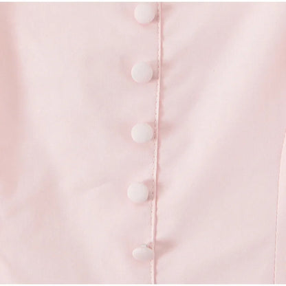 Pink Bow Women's Short Puffy A-line Dress Square Neck Sleeveless Party Dresses Female 2025 Summer Chic Lace Splicing Robe